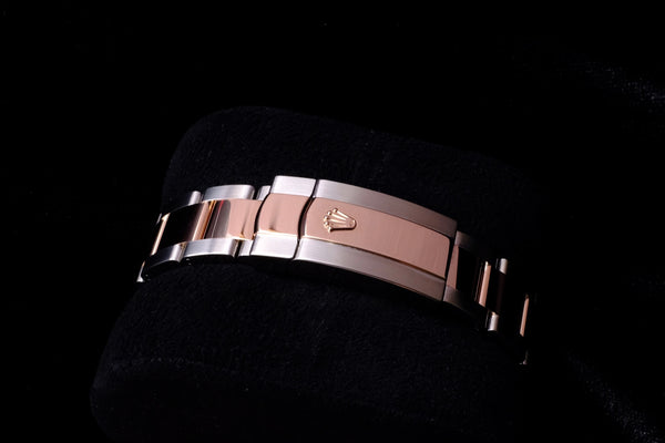 ROLEX DATEJUST 41MM 18K EVEROSE GOLD & STEEL CHOCOLATE DIAMOND