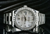 Rolex Datejust 41mm Stainless Steel Custom Mop Diamond Dial 116334 5.10 TCW Diamond Bezel