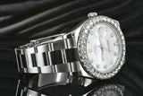 Rolex Datejust 41mm Stainless Steel Custom Mop Diamond Dial 116334 5.10 TCW Diamond Bezel