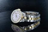Rolex Datejust 26mm Two Tone 18k and Steel w/ Pink Diamond Dial 69173