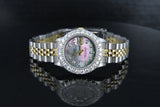 Rolex Datejust 26mm Two Tone 18k and Steel w/ Black MOP Diamond Dial 69173