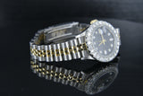 Rolex Datejust 26mm Two Tone 18k and Steel w/ Black MOP Diamond Dial 69173
