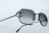 CARTIER SPLIT C CT0468S-001 RIMLESS SUNGLASSES 58MM GOLD-TONE GREY GRADIENT FACTORY LENSES