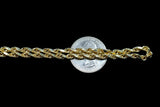 10K YELLOW GOLD HOLLOW ROPE CHAIN NECKLACE 18"