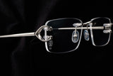 CARTIER SPLIT C CT0344O-002 RIMLESS EYEGLASSES 53MM SILVER