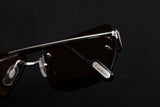 CARTIER SPLIT C CT0330S-004 RIMLESS SUNGLASSES 59MM SILVER-TONE GREY FACTORY LENSES