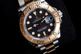 ROLEX YACHT-MASTER 40MM TWO-TONE OYSTERSTEEL & 18K EVEROSE GOLD BLACK DIAL EVEROSE GOLD BEZEL OYSTER BRACELET 126621