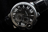 Cartier Ballon Bleu Chronograph XL W6920052 44mm Black Dial Stainless Steel