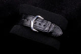 CARTIER TANK MUST LARGE STAINLESS STEEL BLACK DIAL LEATHER STRAP QUARTZ WSTA0072
