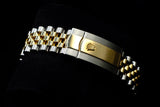 ROLEX DATEJUST 41MM TWO-TONE YELLOW GOLD STAINLESS STEEL FACTORY CHAMPAGNE DIAMOND DIAL FLUTED BEZEL JUBILEE 126333