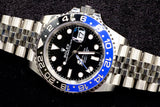 ROLEX GMT-MASTER II 40MM STAINLESS STEEL BATGIRL BLACK BLUE BEZEL JUBILEE 126710BLNR