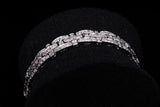 18K WHITE GOLD 1.50 CTW LADIES DIAMOND BASKET WEAVE BRACELET 6.5"