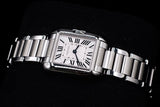 CARTIER TANK ANGLAISE SMALL STAINLESS STEEL SILVER ROMAN DIAL QUARTZ W5310022