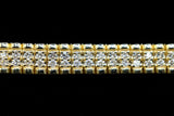 14K YELLOW GOLD 5.00 CTW TWO-ROW DIAMOND BRACELET 8"
