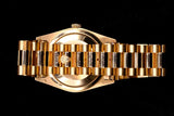 ROLEX DAY-DATE PRESIDENT 36MM 18K YELLOW GOLD CHAMPAGNE DIAMOND DIAL DIAMOND BEZEL 18348