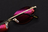 CARTIER SPLIT C CT0551S-005 RIMLESS SUNGLASSES 55MM GOLD-TONE RED GRADIENT FACTORY LENSES