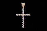 14K YELLOW GOLD 1.78 CTW VS ROUND DIAMOND CROSS PENDANT