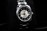 ROLEX DATEJUST 36MM STAINLESS STEEL BLACK & SILVER TUXEDO DIAL ROULETTE DATE SMOOTH BEZEL OYSTER BRACELET 116200