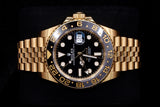 ROLEX GMT-MASTER II 40MM 18K YELLOW GOLD BLACK DIAL GREY & BLACK CERAMIC BEZEL ZOMBIE JUBILEE 126718GRNR