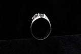 14K WHITE GOLD 1.14 CTW MEN'S ROUND DIAMOND SOLITAIRE RING