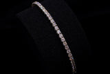 14K WHITE GOLD 15.18 CTW LADIES 4-PRONG DIAMOND TENNIS BRACELET 7"