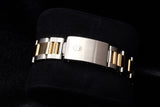 ROLEX DATEJUST 36MM STAINLESS STEEL & 18K YELLOW GOLD BLACK FACTORY DIAMOND DIAL FLUTED BEZEL OYSTER BRACELET 16233