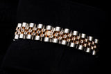 ROLEX LADY-DATEJUST 26MM OYSTERSTEEL & 18K EVEROSE GOLD BLACK DIAMOND DIAL FLUTED BEZEL JUBILEE BRACELET 179171