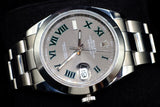ROLEX DATEJUST 41MM OYSTERSTEEL WIMBLEDON DIAL SMOOTH BEZEL OYSTER BRACELET 126300