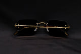 CARTIER SPLIT C CT0330S-005 RIMLESS SUNGLASSES 59MM GOLD-TONE GREEN FACTORY LENSES