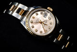 ROLEX LADY-DATEJUST 26MM OYSTERSTEEL & 18K EVEROSE GOLD BLACK DIAMOND DIAL FLUTED BEZEL JUBILEE BRACELET 179171 (Copy)