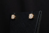 14K ROSE GOLD 0.67 CTW ROUND DIAMOND CLUSTER STUD EARRINGS