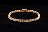 14K ROSE GOLD 8.80 CTW LADIES DIAMOND TENNIS BRACELET 7"