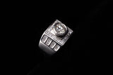 PLATINUM 2.60 CTW MEN'S ROUND & PRINCESS CUT DIAMOND RING