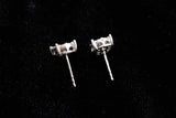 14K WHITE GOLD 1.12 CTW ROUND DIAMOND HALO CLUSTER STUD EARRINGS