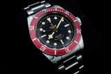 TUDOR HERITAGE BLACK BAY 41MM STAINLESS STEEL BLACK DIAL BURGUNDY BEZEL AUTOMATIC 79230R