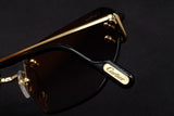 CARTIER SPLIT C CT0394S-001 RIMLESS SUNGLASSES 58MM GOLD-TONE GREY GRADIENT FACTORY LENSES