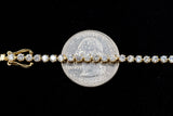 14K YELLOW GOLD 4.21 CTW 52-DIAMOND LADIES TENNIS BRACELET 7"