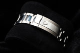 ROLEX DATEJUST 36MM STAINLESS STEEL SILVER TUXEDO DIAL ROULETTE DATE SMOOTH BEZEL OYSTER BRACELET 116200