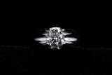 14K WHITE GOLD 1.14 CTW MEN'S ROUND DIAMOND SOLITAIRE RING