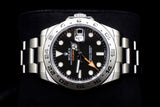 ROLEX EXPLORER II 42MM STAINLESS STEEL BLACK DIAL ORANGE GMT OYSTER 216570