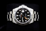 ROLEX EXPLORER II 42MM STAINLESS STEEL BLACK DIAL ORANGE GMT OYSTER 216570