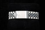 ROLEX DATEJUST 36MM STAINLESS STEEL BLUE STICK DIAL 18K WHITE GOLD FLUTED BEZEL JUBILEE BRACELET 16234