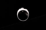 PLATINUM 2.60 CTW MEN'S ROUND & PRINCESS CUT DIAMOND RING