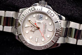 ROLEX YACHT-MASTER 40MM STAINLESS STEEL PLATINUM BEZEL PLATINUM DIAL OYSTER 16622
