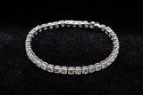 14K WHITE GOLD 12.40 CTW ROUND DIAMOND TENNIS BRACELET 7.5"