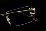 CARTIER SPLIT C CT0488O-001 RIMLESS EYEGLASSES 56MM GOLD