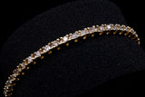 14K YELLOW GOLD 3.00 CTW LADIES 4-PRONG DIAMOND TENNIS BRACELET 7.25"