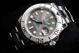ROLEX YACHT-MASTER 40MM OYSTERSTEEL & PLATINUM RHODIUM DIAL PLATINUM BEZEL OYSTER BRACELET 116622