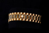 ROLEX DAY-DATE PRESIDENT 36MM 18K YELLOW GOLD MOTHER OF PEARL EMERALD DIAMOND DIAL 118238