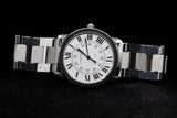 CARTIER RONDE SOLO DE CARTIER 36MM STAINLESS STEEL SILVER ROMAN DIAL AUTOMATIC WSRN0012